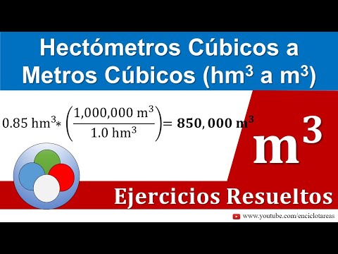 Pasar de hectómetros cúbicos a metros cúbicos